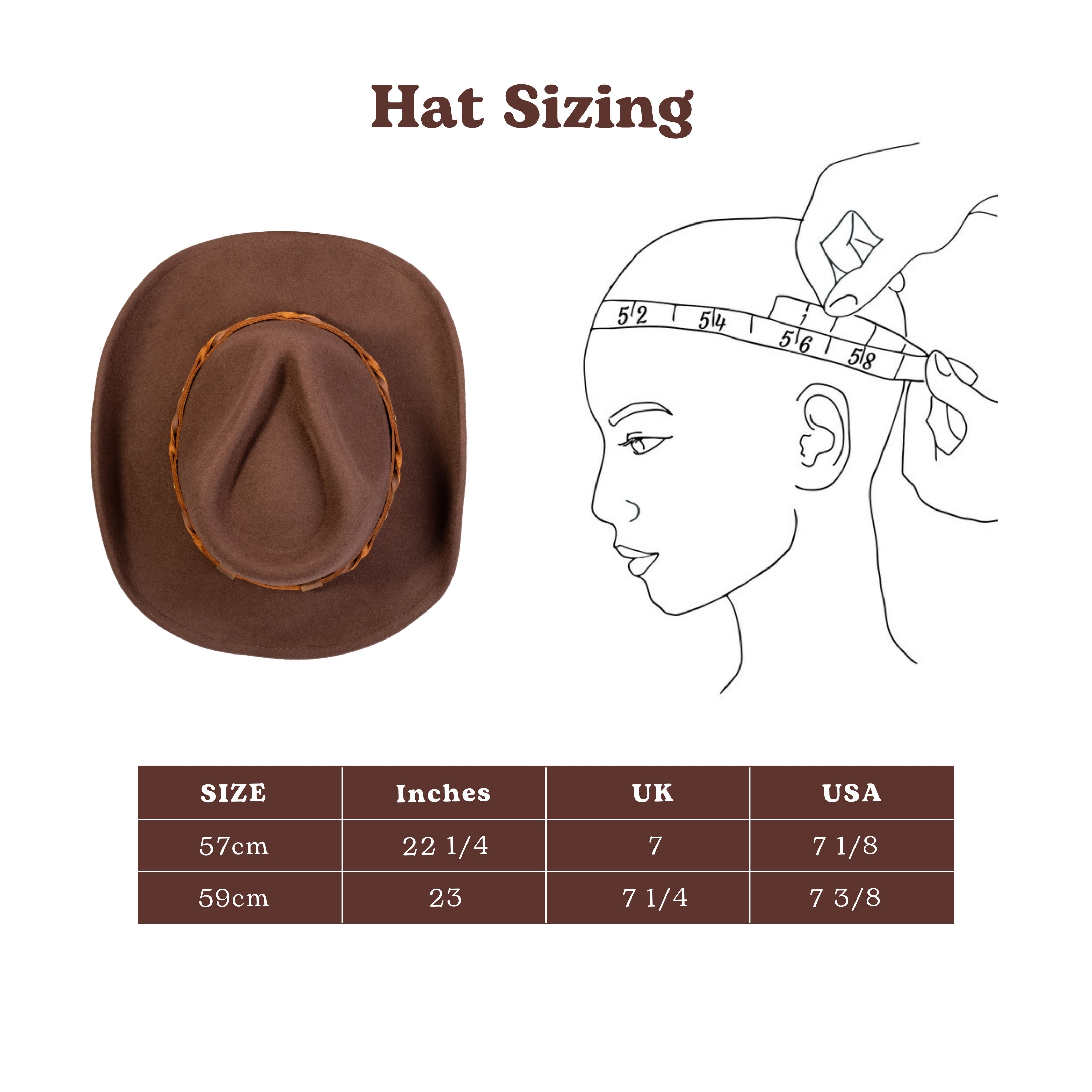 Saddle Brown Felt Cowboy Hat