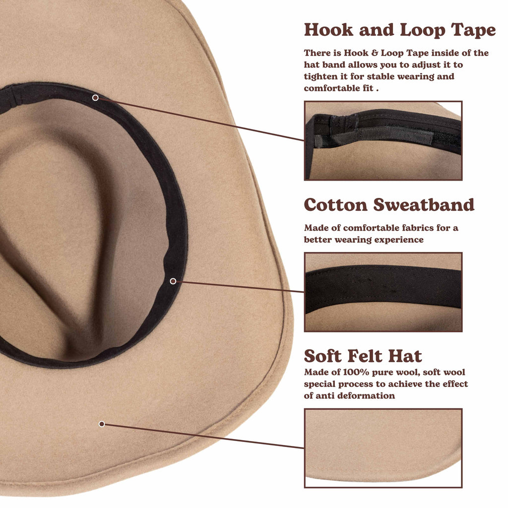 Sage Light Tan Felt Cowboy Hat