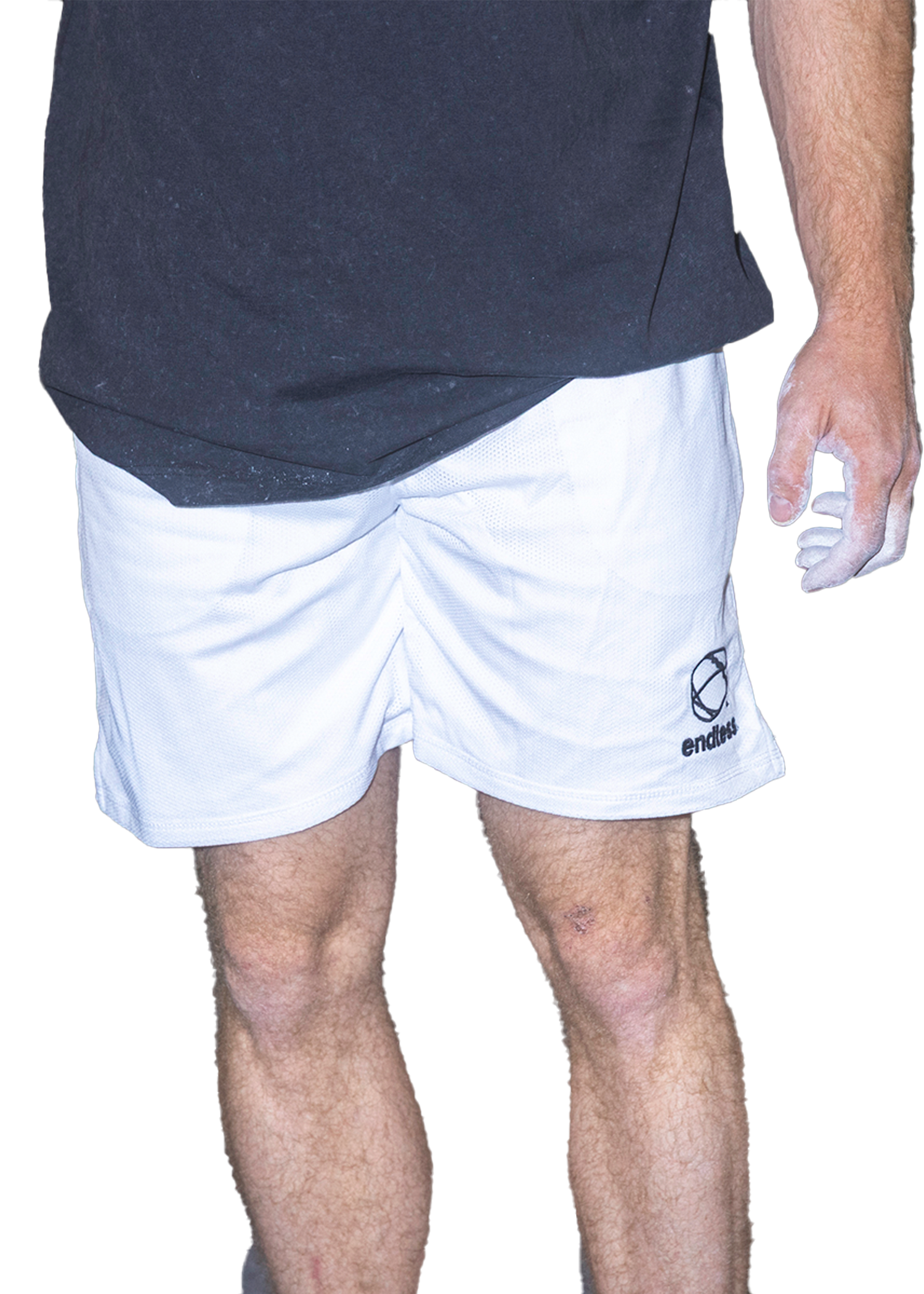 White Mesh Shorts