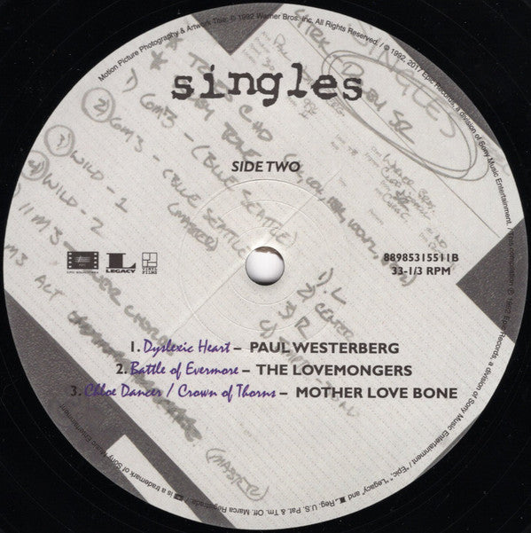 Singles - Original Motion Picture Soundtrack (VINYL) |