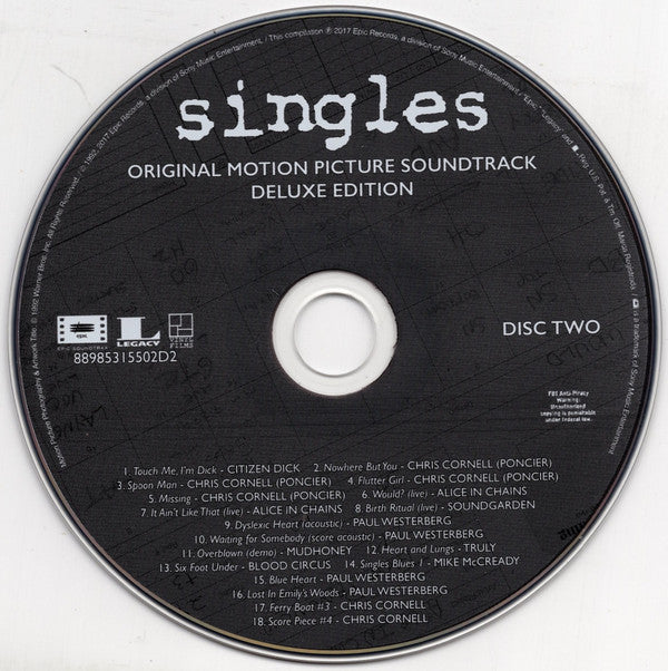 Singles - Original Motion Picture Soundtrack (VINYL) |