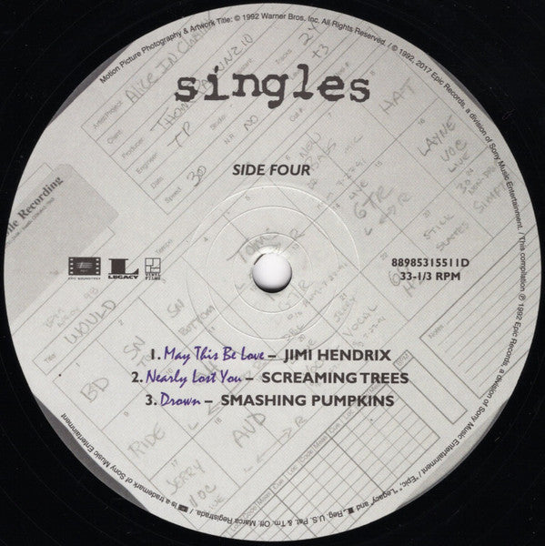 Singles - Original Motion Picture Soundtrack (VINYL) |