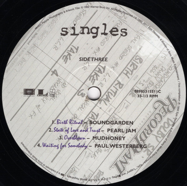 Singles - Original Motion Picture Soundtrack (VINYL) |
