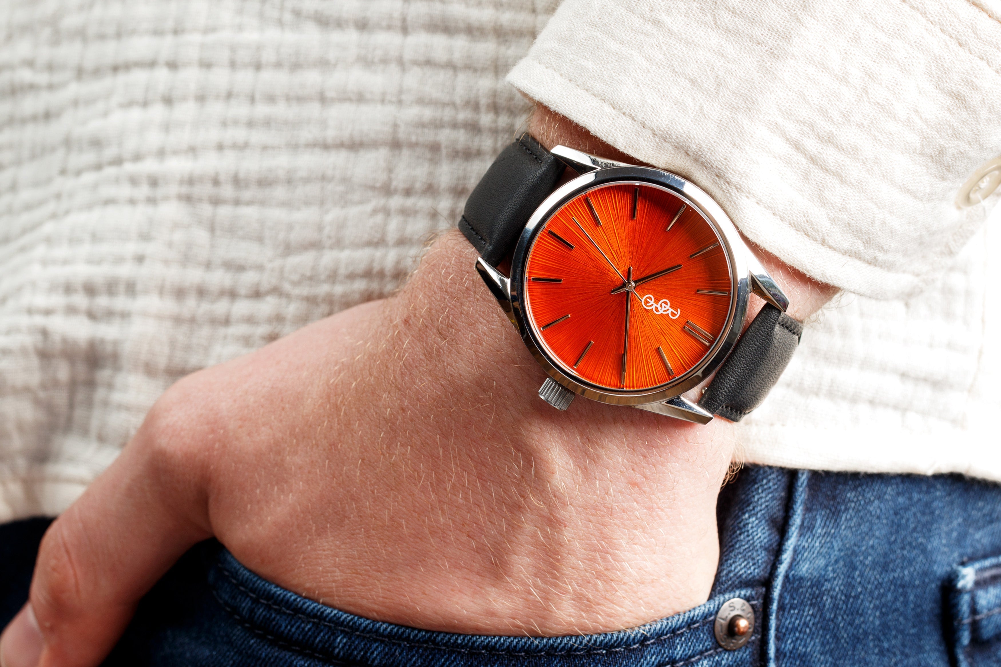 Orange Sunburst Watch