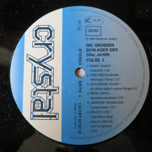 Die Grossen Schlager Der 50er Jahre Folge 2 | Very Good Plus (VG+) Generic