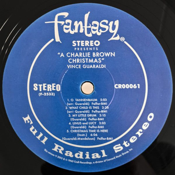 Vince Guaraldi A Charlie Brown Christmas Craft Recordings, Fantasy LP, Album, RE, 180 Mint (M) Mint (M)