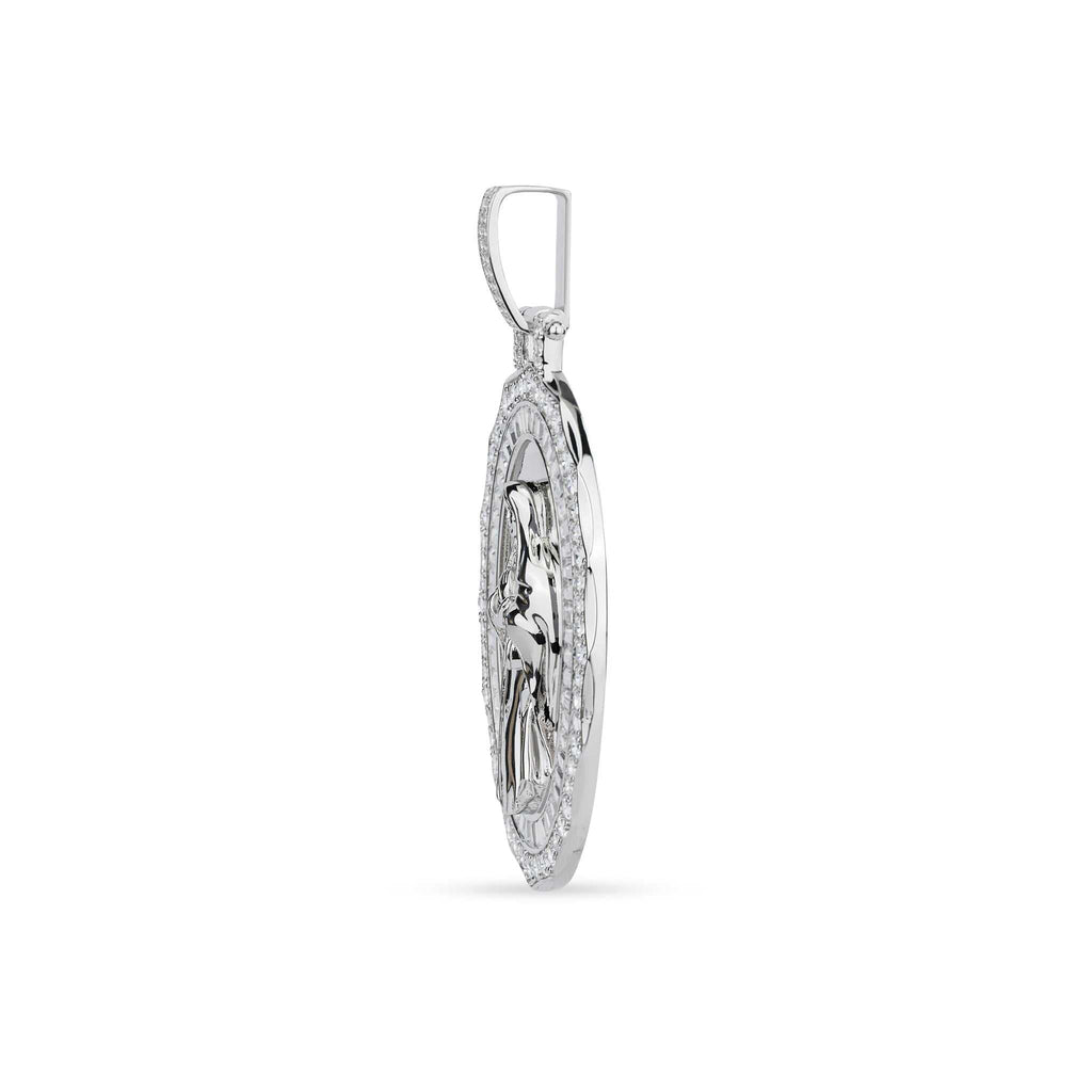 Virgin Mary Pendant 925 Sterling Silver