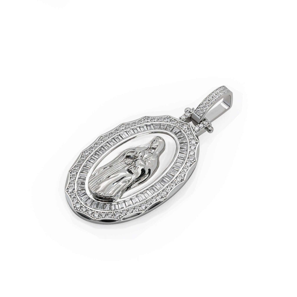 Virgin Mary Pendant 925 Sterling Silver