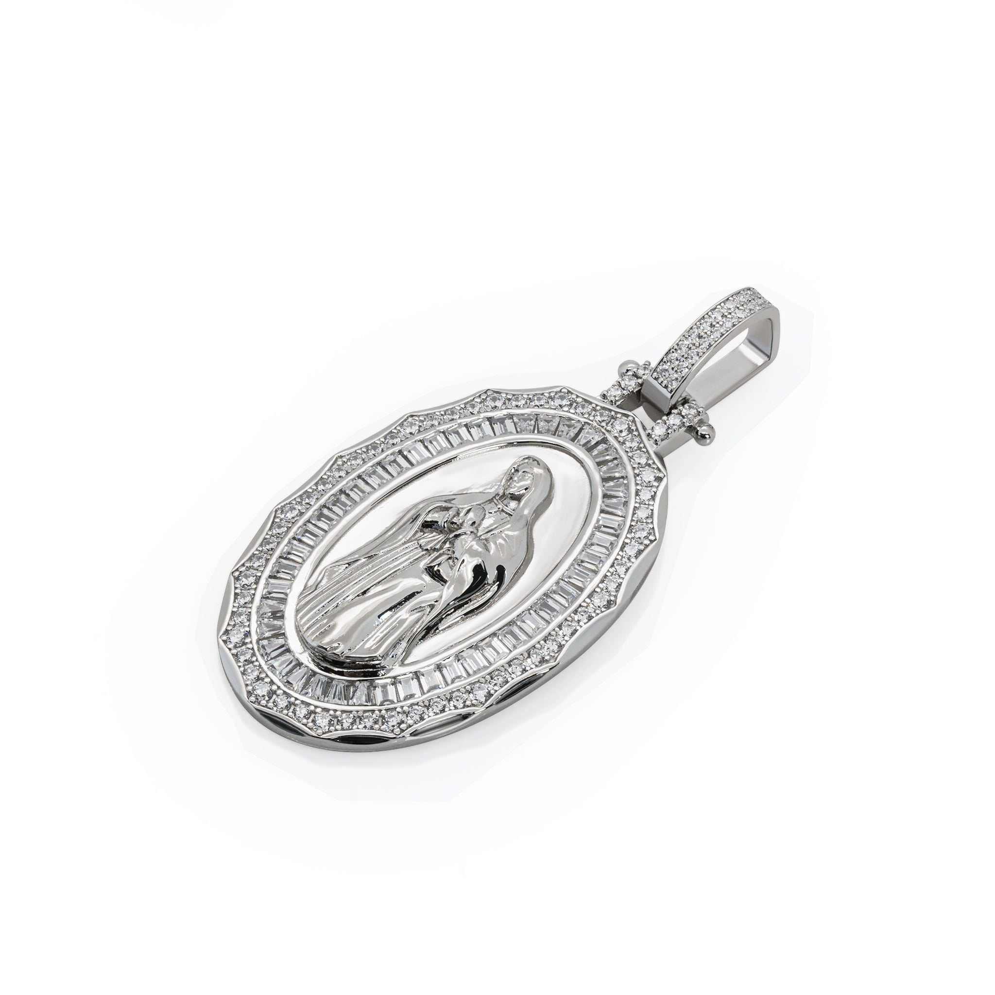 Virgin Mary Pendant 925 Sterling Silver